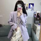 Single Breasted Blazer Blazer - Purple - One Size