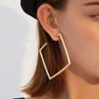 Alloy Square Hoop Earring 1 Pair - As Shown In Figure - One Size