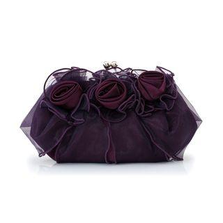 Rosette Kiss Lock Evening Handbag