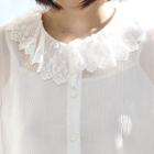 Lace-detail See-through Blouse