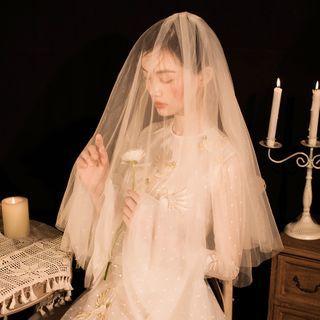 Mesh Wedding Veil Light Champagne - One Size