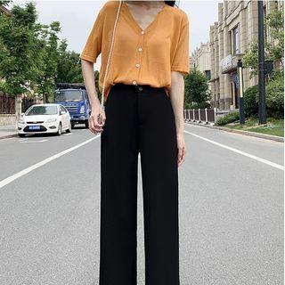 Straight Leg Cropped Pants / Straight Leg Pants