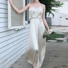 Strappy Wide Leg Jumpsuit Champagne Yellow - One Size