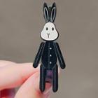Rabbit Shell Stainless Steel Hair Clip Ly1636 - Black - One Size