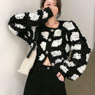 Long-sleeve Lace Trim Cardigan