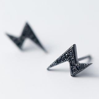 925 Sterling Sliver Rhinestone Thunder Earring
