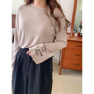 Wide-cuff Letter T-shirt