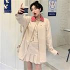 Zip Jacket / Mini A-line Skirt / Top