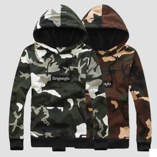 Long-sleeve Hooded Camouflage Pullover
