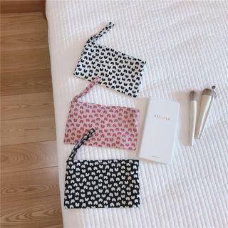 Heart Print Zip Pouch