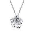 Bling Bling Platinum Plated 925 Sterling Silver Layered Rose Necklace
