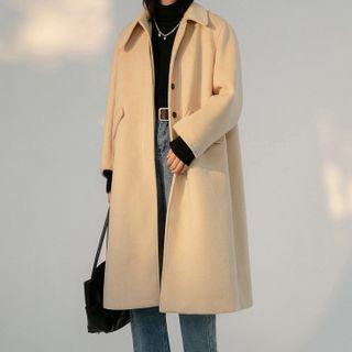 Lapel Single-breasted Woolen Coat