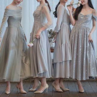 Midi A-line Evening Gown (various Designs)