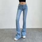 Low Rise Washed Bootcut Jeans