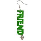 Wooden Friend Lettering Dangle Earring