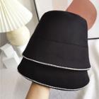 Embellished Trim Bucket Hat Black - One Size