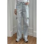 Slit Tab-detail Loose-fit Jeans