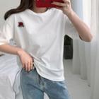 Rose Loose-fit Short-sleeve T-shirt