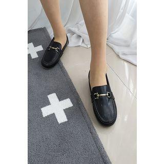 Petite Size Chain-detail Stitched Loafers