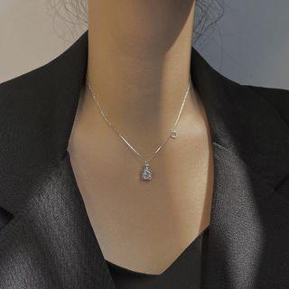 Pendant Sterling Silver Necklace 1 Pc - Silver - One Size
