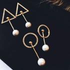 Faux Pearl Geometric Dangle Earring (various Designs)