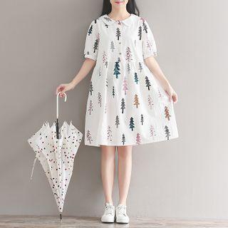 Tree Short-sleeve A-line Dress