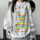 Crossbody Rabbit Plush / Print Sweatshirt / Set