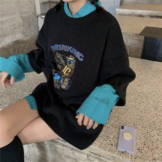 Elbow-sleeve Printed T-shirt / Long-sleeve Shirt