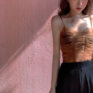 Shirred Slim-fit Camisole Top