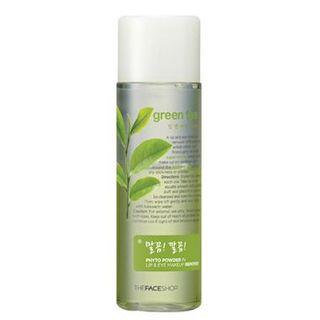The Face Shop - Green Tea Phyto Powder In Lip & Eye Makeup Remover 100ml