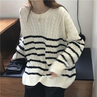 Loose-fit Striped Long-sleeve Sweater