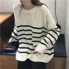 Loose-fit Striped Long-sleeve Sweater