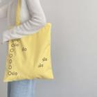Print Canvas Tote Bag Yellow - One Size