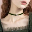 Alloy Deer Velvet Choker Green - One Size