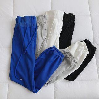 Drawstring-waist Harem Sweatpants