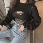 Lace Camisole Top / Crop Sweater