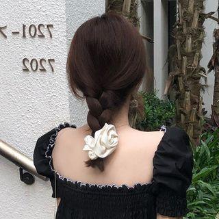 Rose Flower Hair Tie White - One Size