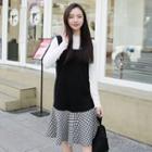 Ruffle-hem A-line Jumper Dress