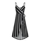 Strappy Chevron Stripe Midi Dress