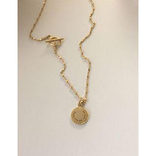 Coin Toggle Silver Necklace
