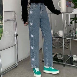 Butterfly Wide-leg Jeans