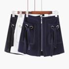 Front Pocket Zip Through A-line Skirt