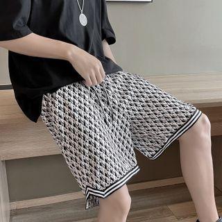 Striped Trim Pattern Shorts