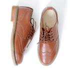 Genuine Leather Lace-up Oxfords