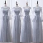 Lace A-line Maxi Wedding Dress