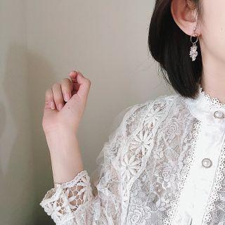 Faux Crystal Dangle Earring 1 Pair - Faux Crystal Dangle Clip On Earring - One Size