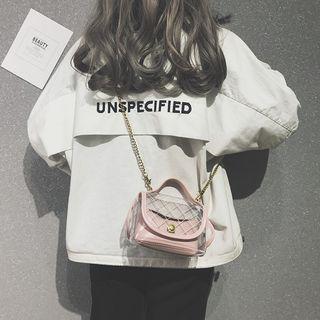 Set: Quilted Pvc Crossbody Bag + Pouch