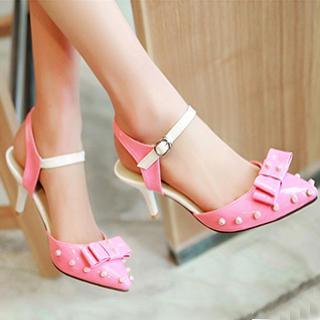 Bow-accent High Heel Sandals