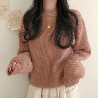 Plain Sweater Brick Red - One Size