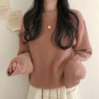 Plain Sweater Brick Red - One Size